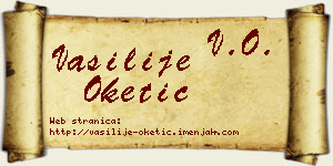 Vasilije Oketić vizit kartica